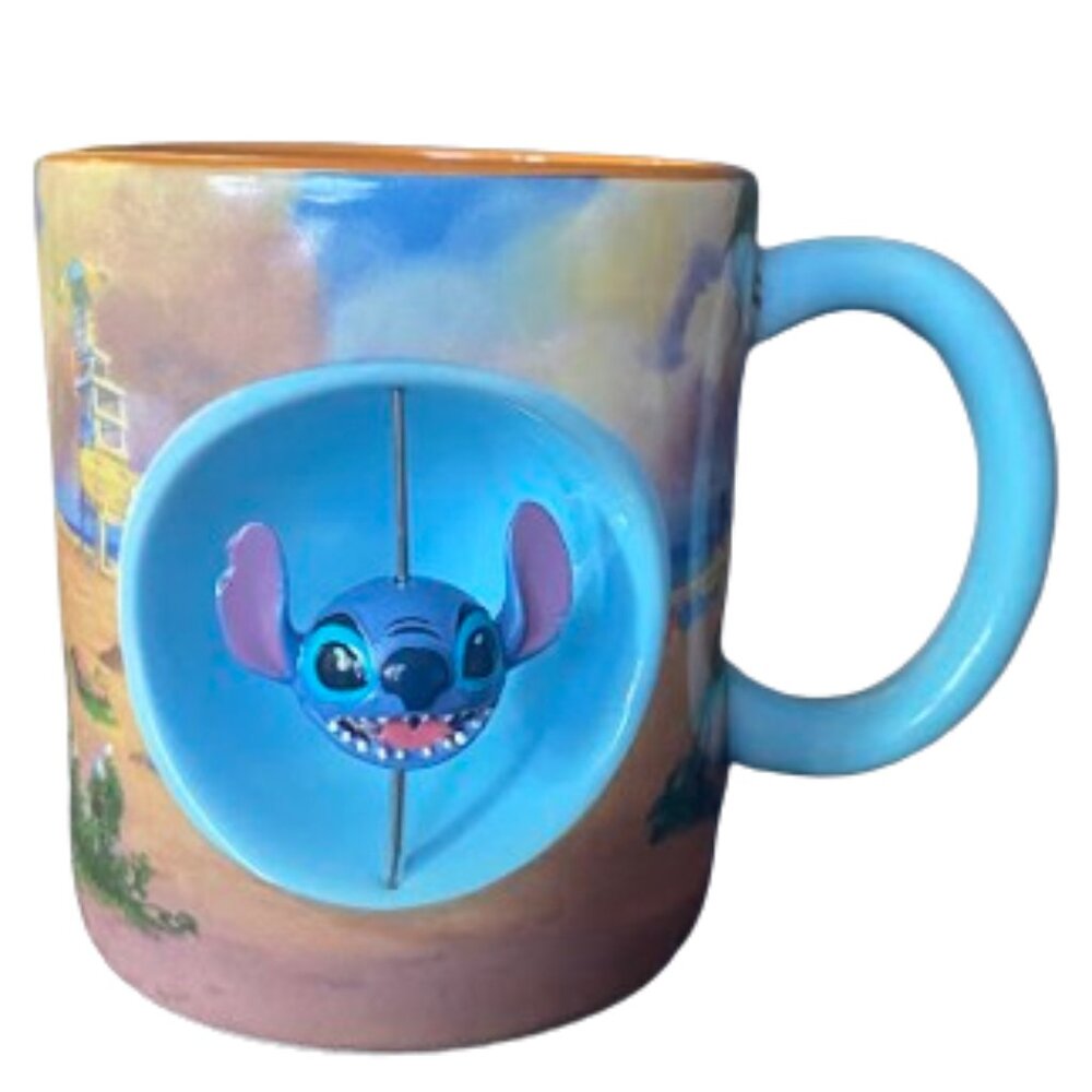 Rotating Stitch Aloha Mug, Interior Spin Stitch Head Aloha Disney Movie Mug